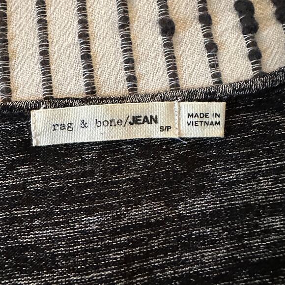 RAG & BONE | Ruched Twist Mini bodycon Dress in Black Heather | Size Small - Picture 5 of 6